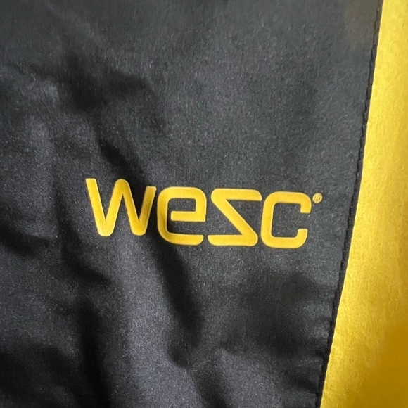 NWT Wesc Track Colorblocked Snake Yellow & Black Windbreaker Jacket - Picture 2 of 5